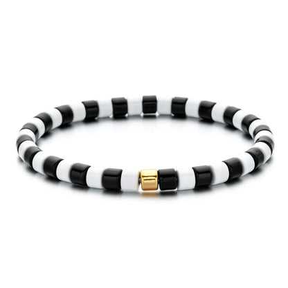 Luckacco Boho Bohemian Handmade Charm Summer New Gold color Bracelet Tile Beads Friendship Bracelet Women Gifts Unisex Fashion Jewelry