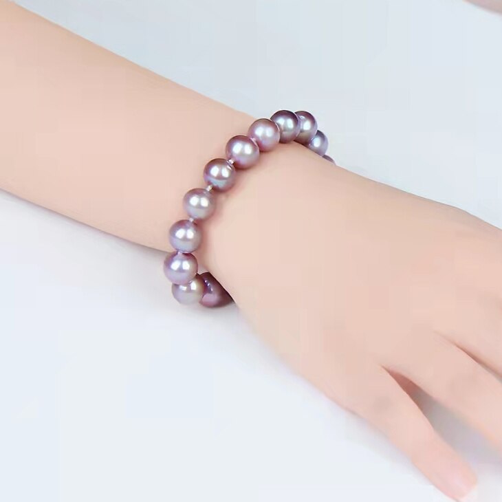 YKNRBPH  S925 Sterling Silver Natural 8-9mm Real Pearl Bracelet For Women Freshwater Pearl Girl Birthday Gift Fine Jewelry - luckacco