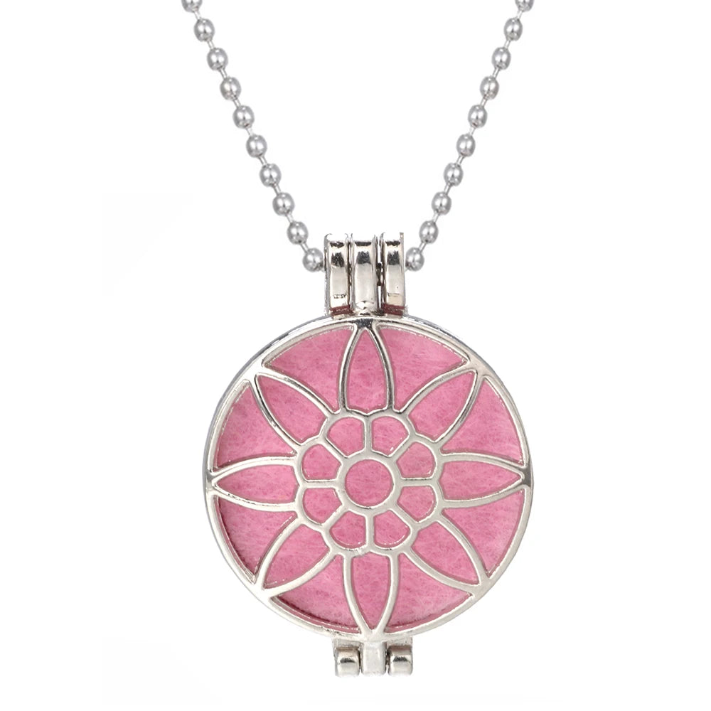 luckacco aromatherapy necklace tree of life diffuser jewelry vintage open locket pendant essential oil perfume aroma diffuser necklace