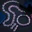 CWWZircons Charming Mystic Fire Rainbow CZ Crystal Earring Necklace Bracelet 3 Pcs Women Party Wedding Costume Jewelry Sets T537 - luckacco