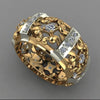 Luckacco daily picks 2019 New Ethnic Strength Ring Fashion Gold Color Hollow Band Geometric Cubic Zircon Stone Hot Selling Engagement Ring