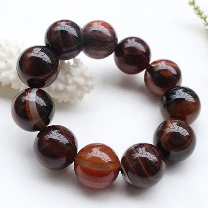Luckacco Natural Dream Sardonyx Bracelet Men and Women Ethnic Style Bracelet Jewelry