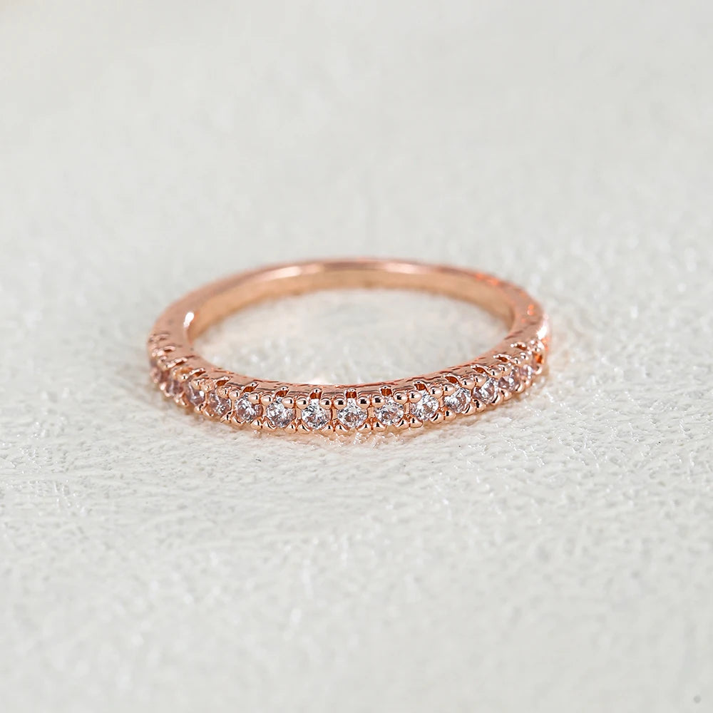 luckacco emmaya new arrival shiny thin ring with tiny and cute aaa zirconia three colors choice for female modern style party fine gift