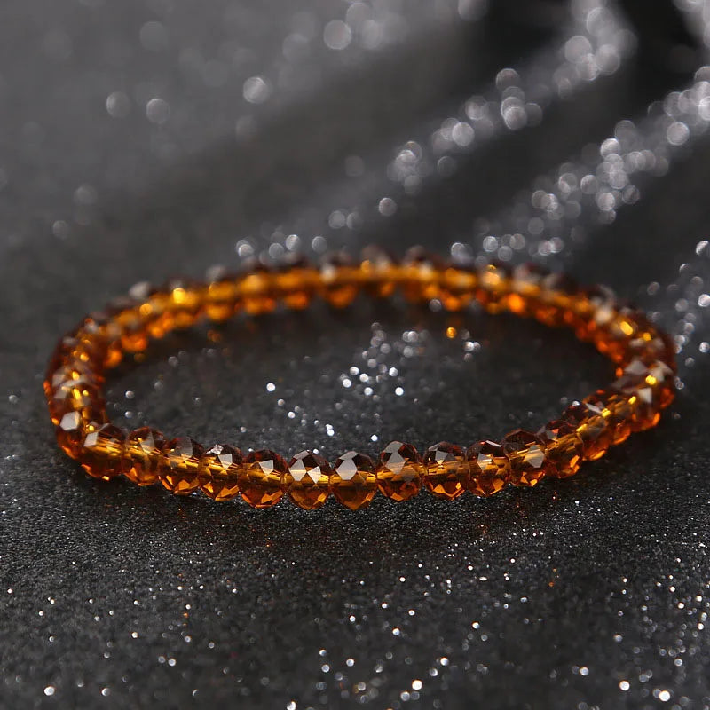 luckacco new artificial austria crystal bracelet fashion shiny stone beads elasticity rope strand bracelets for women jewelry