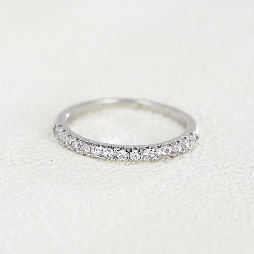 luckacco emmaya new arrival shiny thin ring with tiny and cute aaa zirconia three colors choice for female modern style party fine gift