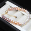 100% Real Natural Colorful Pearl Bracelet Women,Button Classic Freshwater Pearl Strand Bracelet Wedding Gift - luckacco