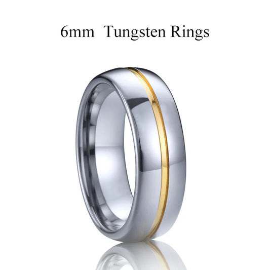 Luckacco Men's Damascus Ring Tungsten Fashion Jewelry Unique High Quality Handmade Wedding Bands Couples Rings For Men Male Boys
