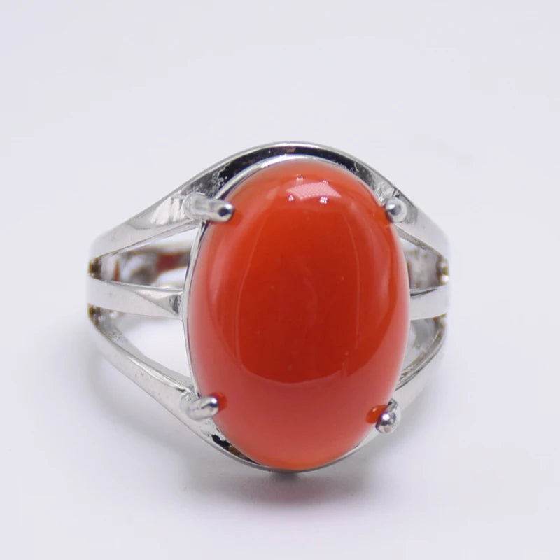 luckacco new women fashion ring natural stone pink quartz purple crystal lapis opening rings opal oval bead adjustable size party jewelry