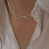 Luckacco 925 Sterling Silver Sparkling Clavicle Chain Choker Necklace For Women Fine Jewelry Wedding Party Birthday Gift
