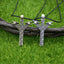 Norse Runes Algiz Protection Amulet Wolf Heads Talisman Viking Necklace Pendant Jewelry - luckacco