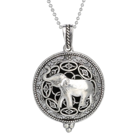 Luckacco Aromatherapy Necklace Tree of Life Diffuser Jewelry Vintage Open Locket Pendant Essential Oil Perfume Aroma Diffuser Necklace