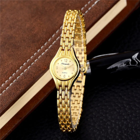 Luckacco Simple Elegant Small Women's Watches Luxury Brand Gold Wrist Watches for Women Ladies Quartz Watches for Girls montre femme