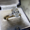 Luckacco daily picks Simple Oval Cubic Zirconia Wedding Bands Women's Ring Luxury Gold Color Engagement Rings Bright Fashion Jewelry