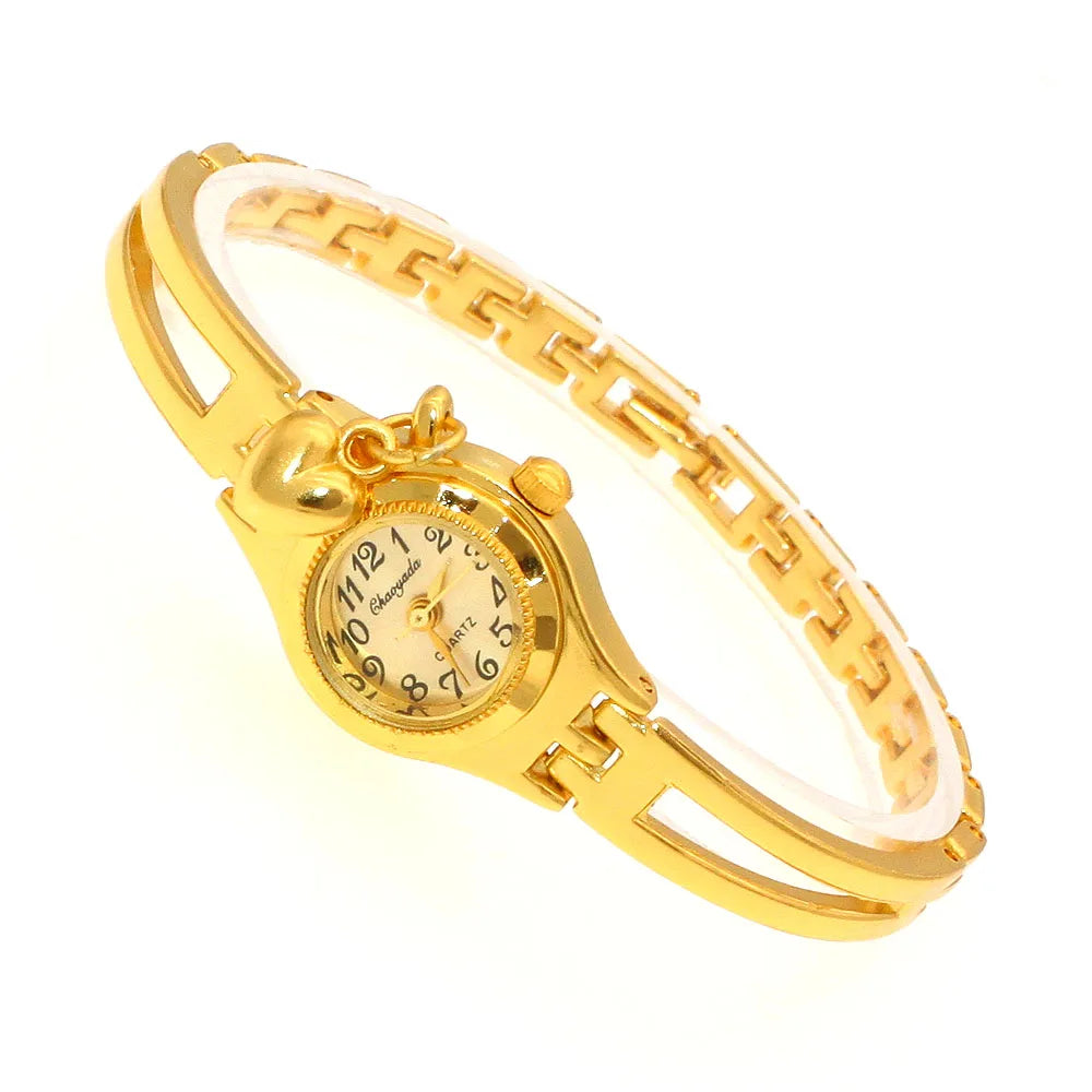 luckacco cute women bracelet watch mujer golden relojes small dial quartz watch popular wristwatch hour female ladies elegant watches
