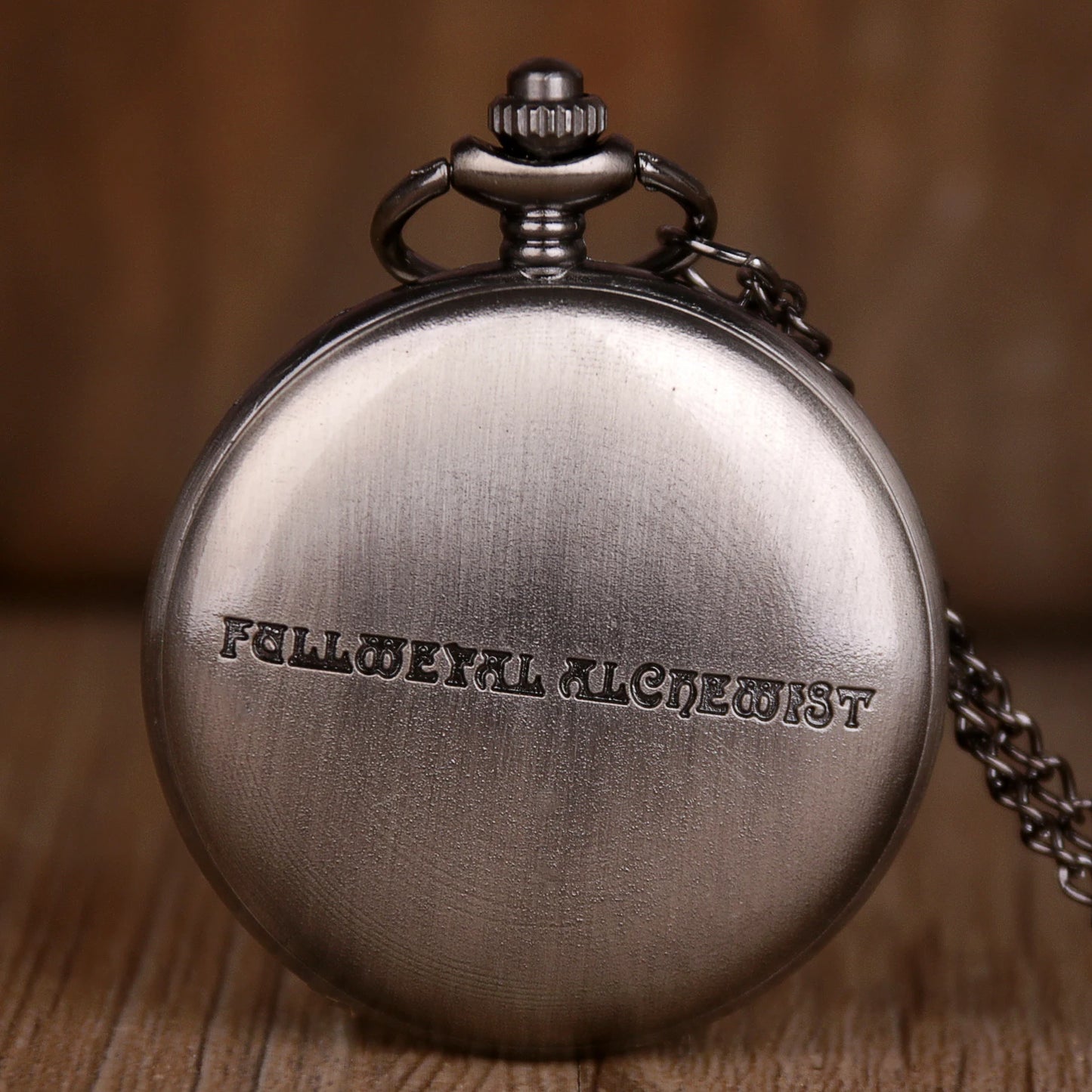 luckacco antique fullmetal alchemist edward elric cosplay quartz pocket watch with pendant necklace men women fob watch