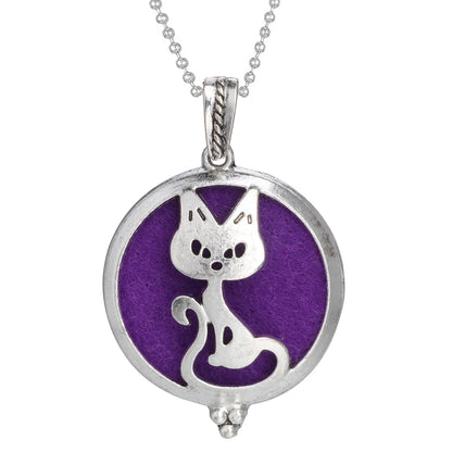 Luckacco Aromatherapy Necklace Tree of Life Diffuser Jewelry Vintage Open Locket Pendant Essential Oil Perfume Aroma Diffuser Necklace