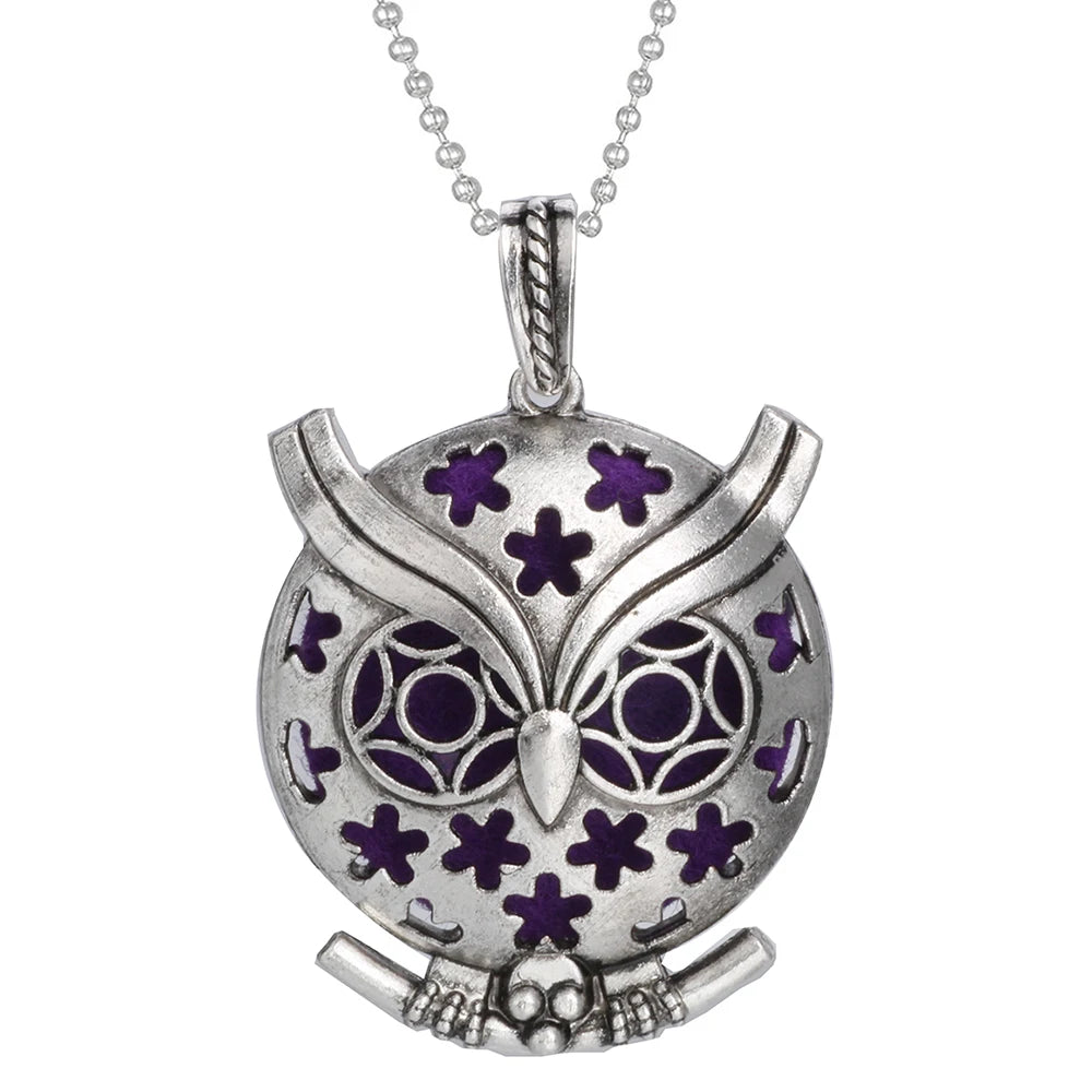 luckacco aromatherapy necklace tree of life diffuser jewelry vintage open locket pendant essential oil perfume aroma diffuser necklace