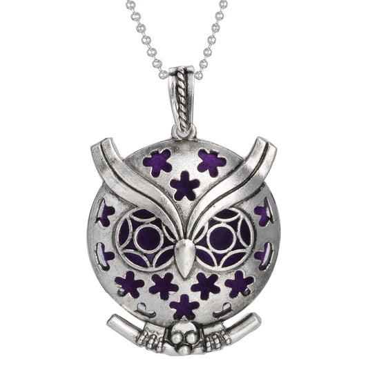 Luckacco Aromatherapy Necklace Tree of Life Diffuser Jewelry Vintage Open Locket Pendant Essential Oil Perfume Aroma Diffuser Necklace