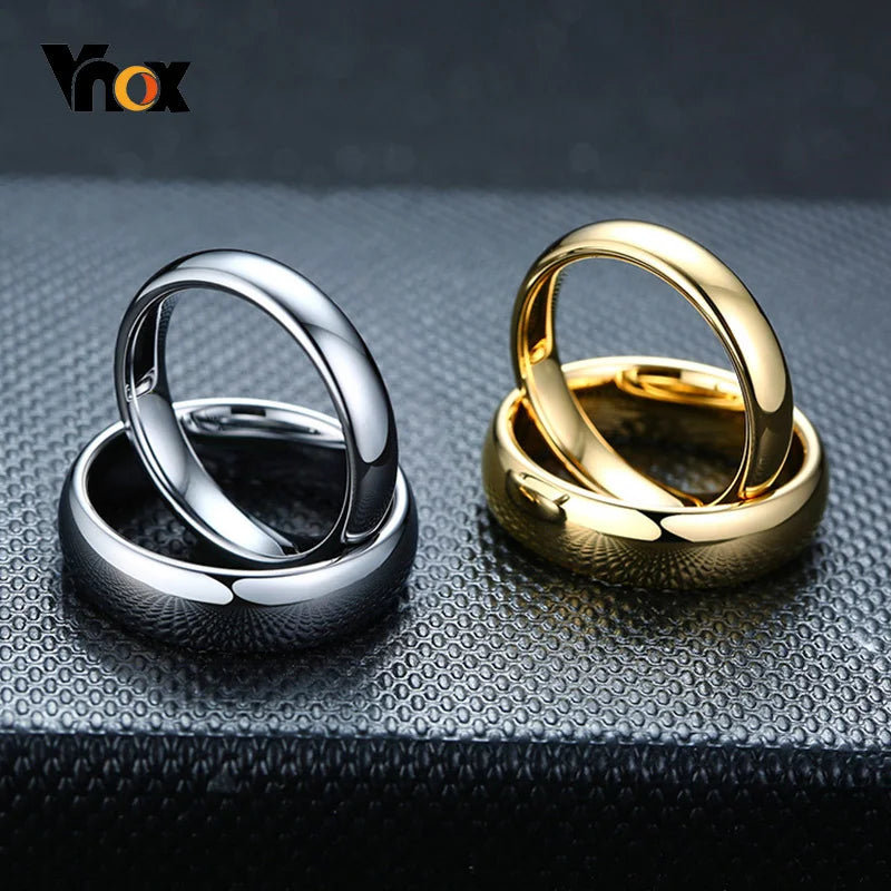 luckacco vnox anti scratch tungsten wedding rings for women men simple classic wedding bands for couples basic jewelry