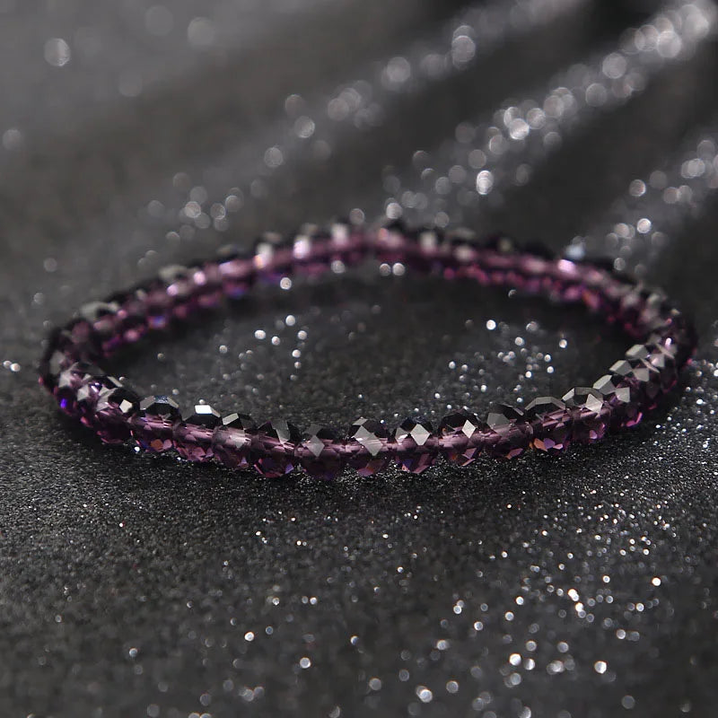 luckacco new artificial austria crystal bracelet fashion shiny stone beads elasticity rope strand bracelets for women jewelry