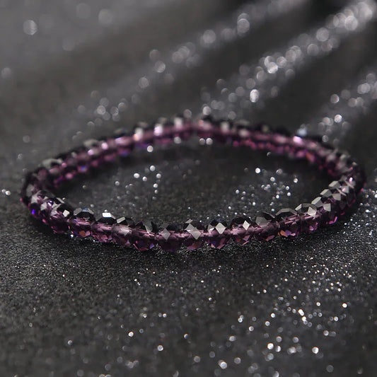 Luckacco New Artificial Austria Crystal Bracelet Fashion Shiny Stone Beads Elasticity Rope Strand Bracelets for Women Jewelry