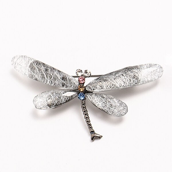 Crystal Brooch Pins For Women Bling Rhinestone Dragonfly Brooches Color Animal Brooches Jewelry Wedding Party Bijoux Best Gift - luckacco