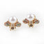 New Arrival Colorful Cubic Zirconia Stone Insect Honey Bee Pearl Earring Fashion Rainbow CZWomen Earrings - luckacco