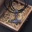 Never Fade thor's hammer mjolnir pendant necklace viking scandinavian norse viking necklace Men Stainless Steel gift - luckacco