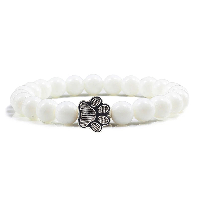 luckacco men natural black lava stone bracelet cat paw blue pine beaded bracelets bangles energy women yoga fashion couple jewelry gifts