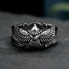 Luckacco Stainless Steel Men Animal Rings Flying Eagle Punk Rock Personality for Male Boyfriend Jewelry Creativity Gift Anel