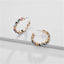 Fashion Ear Jewelry Rainbow Colorful Crystal Earring ZigZag Big Hoop Earrings for Women - luckacco