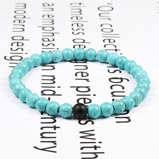Luckacco Natural Green Malachite Stone Lava Bracelets Women Men Strand Charm Buddha Beads Bracelet Yoga Prayer Handmade Jewelry Gift