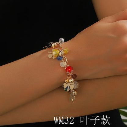 Luckacco Europe and the United States selling fashionable Bohemian glass crystal mixed color multi-layer beaded chain bracelet women