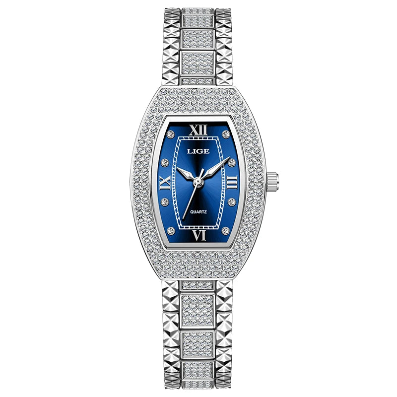 luckacco lige new original design luxury diamond watch for women elegant watches fashion out sport stainless steel waterproof mille clock