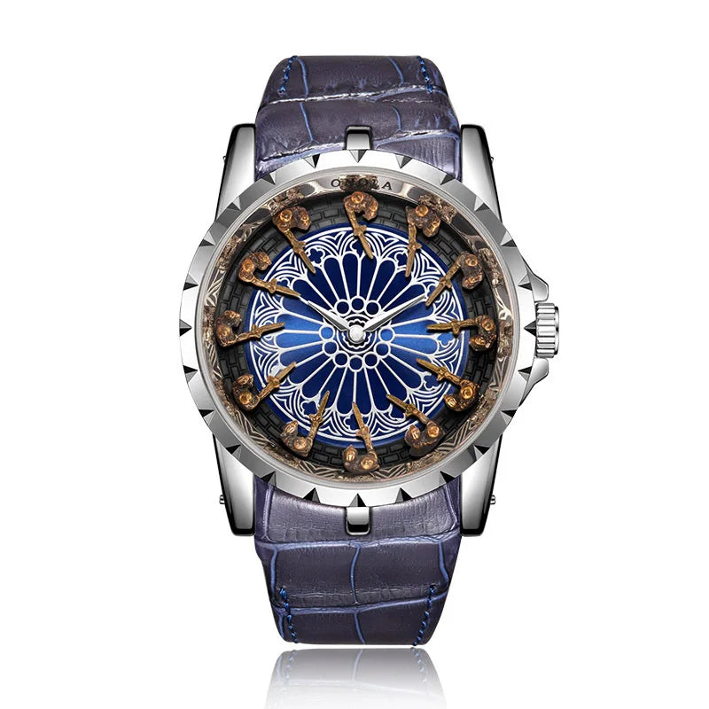 luckacco uthai cq312 medieval style men's waterproof twelve knight quartz watch and the best choice for gift giving occasions