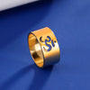 Luckacco Lemegeton Buddhist Indian Yoga Om Women's Logo Ring Men's Charm Stainless Steel Ultra Natural Jewelry Party Gift