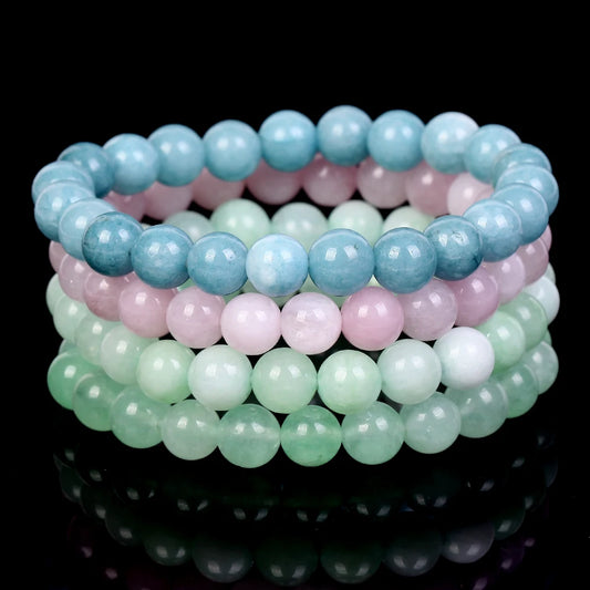 Luckacco Natural Stone Bracelet Red Coral Jades Beads Jewelry Gift For Men Magnetic Health Protection Women Elastic Thread 6 8 mm