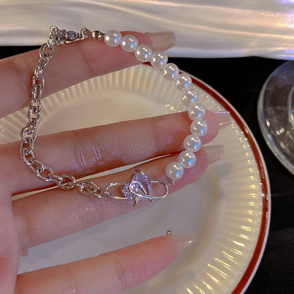 Luckacco LATS New Fashion Unique Design Elegant Delicate Baroque Pearl Bracelet Ladies Premium Jewelry Birthday Party Gift Accessories