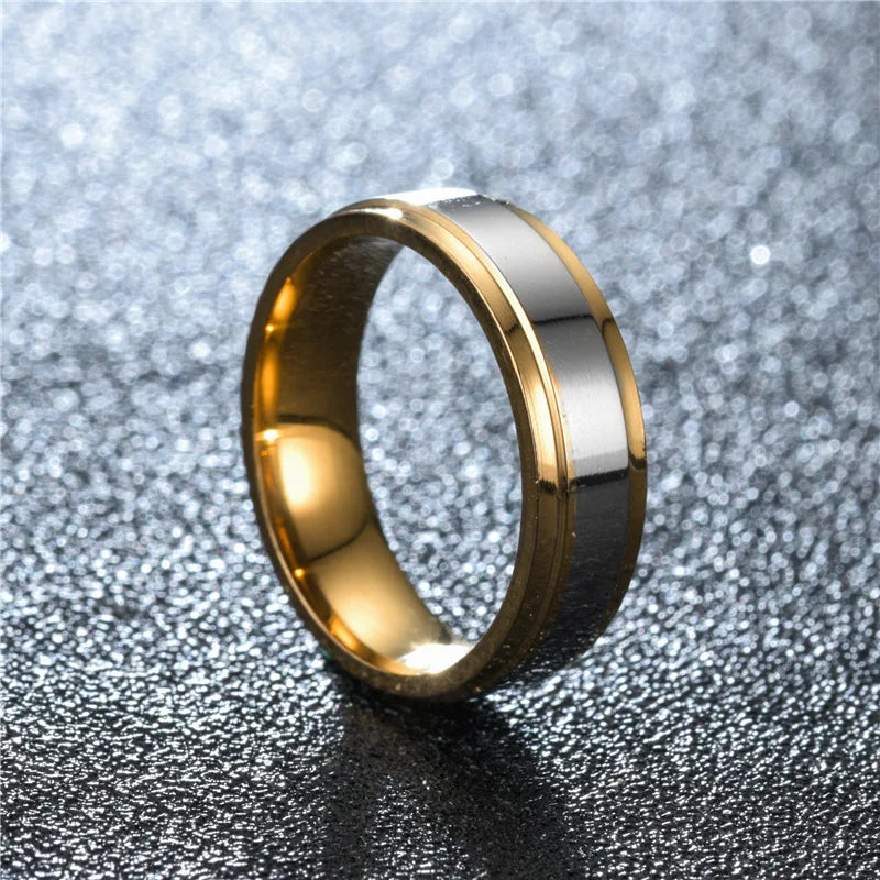 luckacco stainless steel couple rings set - matching wedding bands for men & women - anniversary valentine gift - sizes 6-13