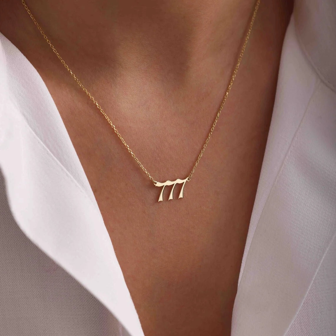 luckacco personalized gold angel number necklace lucky number 111 222 333 444 555 666 777 888 999 silver number pendant gift for her