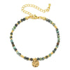Luckacco shop's pick Thin Natural Stone African Turquoises Beads Bracelet Women Bohe Colorful Energy Yoga Meditation Strand Bracelets Friendship