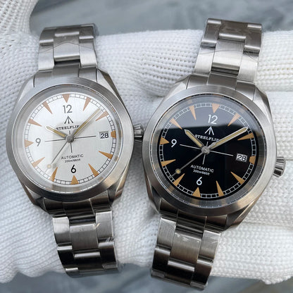 Luckacco STEELFLIER Official SF751 Luxury Fashion Mechanical Wristwatch NH35 Movement Super Luminous 20Bar Waterproof Classic Dive Watch
