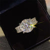 Luckacco Claw Set Real 5Ct D Color Moissanite Diamond Ring 925 Sterling Silver Party Wedding Band Rings for Women Engagement Jewelry