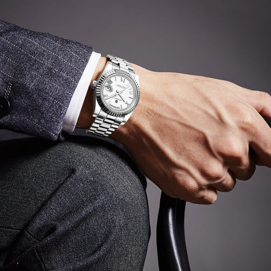 Luckacco CORGEUT New Color 36/39mm Dial Man watch Week Date Calendar Type Watch Sapphire Luxury Mechanical Steel Clock waterproof