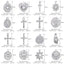 3pcs/Lot Stainless Steel Silver Color Cross Charms Pendant For DIY Necklace Bracelet Earrings Jewelry Crafts Making Accessories - luckacco