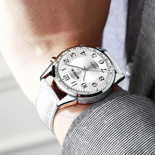 Luckacco Stylish and Casual High Quality Ladies Colorful Gold Dial Leather Strap Full Diamond Watch Student Girl Simple Vintage Clock