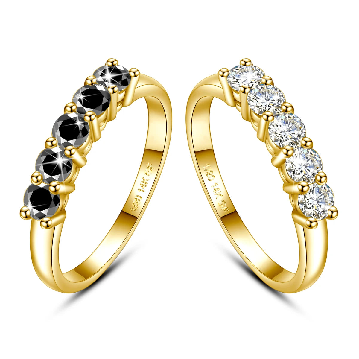 luckacco szjinao 14k gold filled rings for woman 1.0ct 3.5mm moissanite diamond wedding jewelry no tarnish engagement lady gift