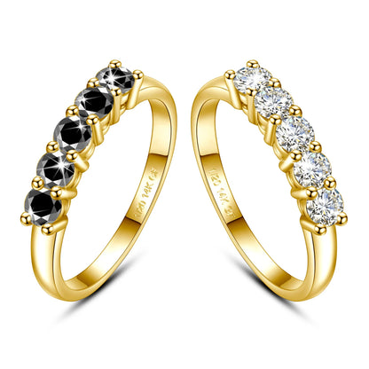 Luckacco Szjinao 14K Gold Filled Rings For Woman 1.0CT 3.5mm Moissanite Diamond Wedding Jewelry No Tarnish Engagement Lady Gift