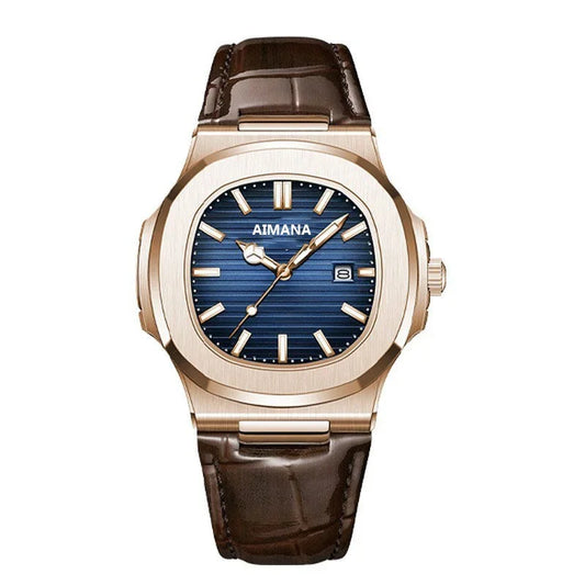 Luckacco Fashion Business Luminous Calendar Quartz Watch 30MI Waterproof Leather Strap Wirstwatch Men Students Clocks Relogios