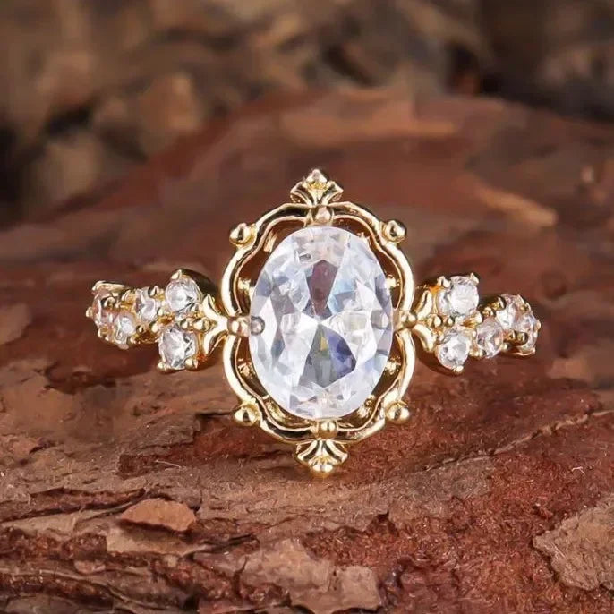 luckacco fashion explosion european style personality exquisite design sense copper inlaid zircon light luxury rings for women